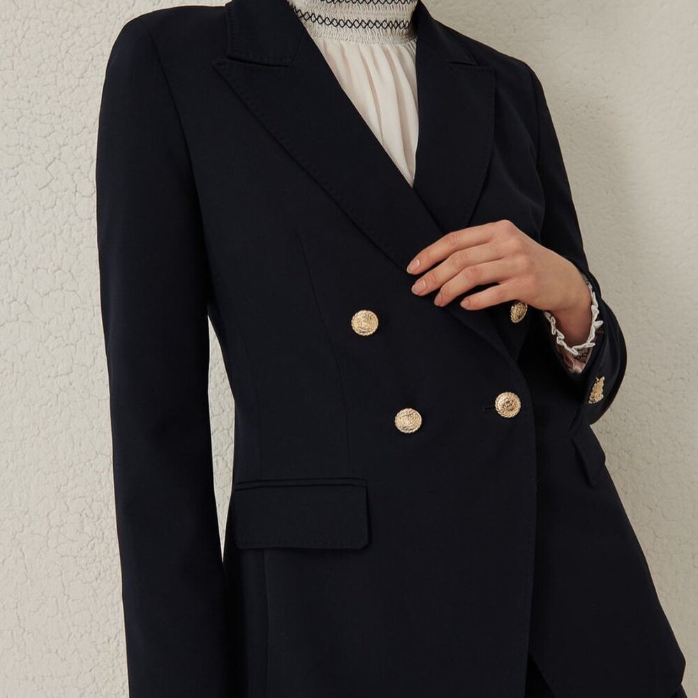 MARELLA S TARANTO Navy Blazer - Picture 8 of 12